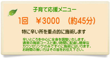 子育て応援メニュー料金